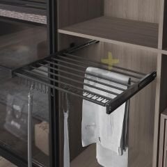 Starax S-6308-A Plastik Kapaklı Teleskopik Raylı Pantolonluk Antrasit Modül:90 Cm {E:85,5-87,5 D:51 Cm}