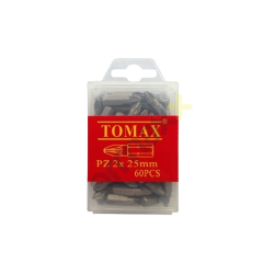 Tomax PZ 2*25 mm Yıldız Bits Uç 60'lı Paket