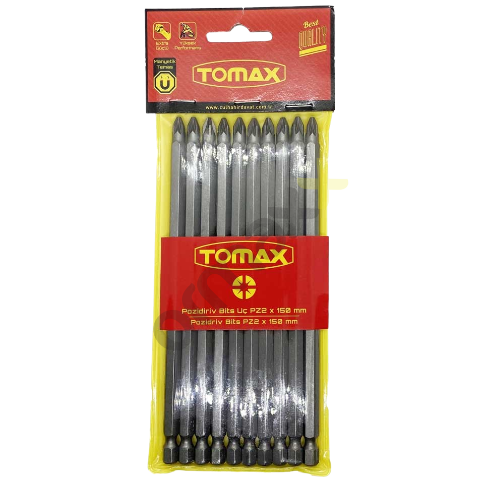 Tomax PZ 2*150 Mm Yıldız Bits Uç ×10 Adet