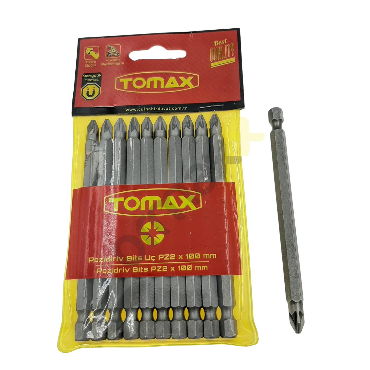 Tomax PZ 2*100 mm Yıldız Bits Uç ×10 Adet