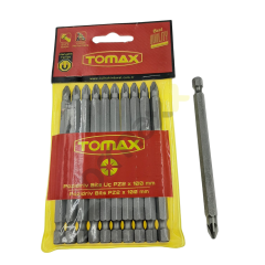 Tomax PZ 2*100 mm Yıldız Bits Uç ×10 Adet