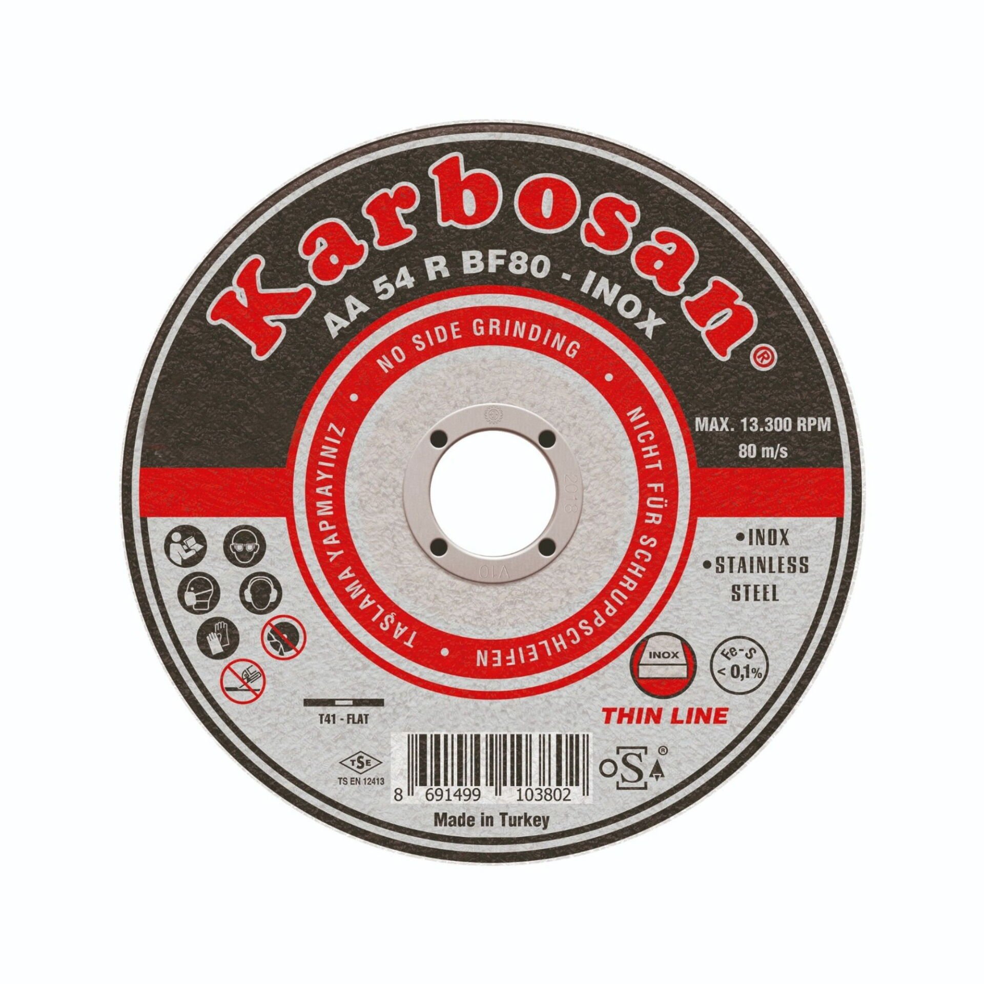 Karbosan İnox Thinline Kesici 115x1.0x22 - 25'li Paket
