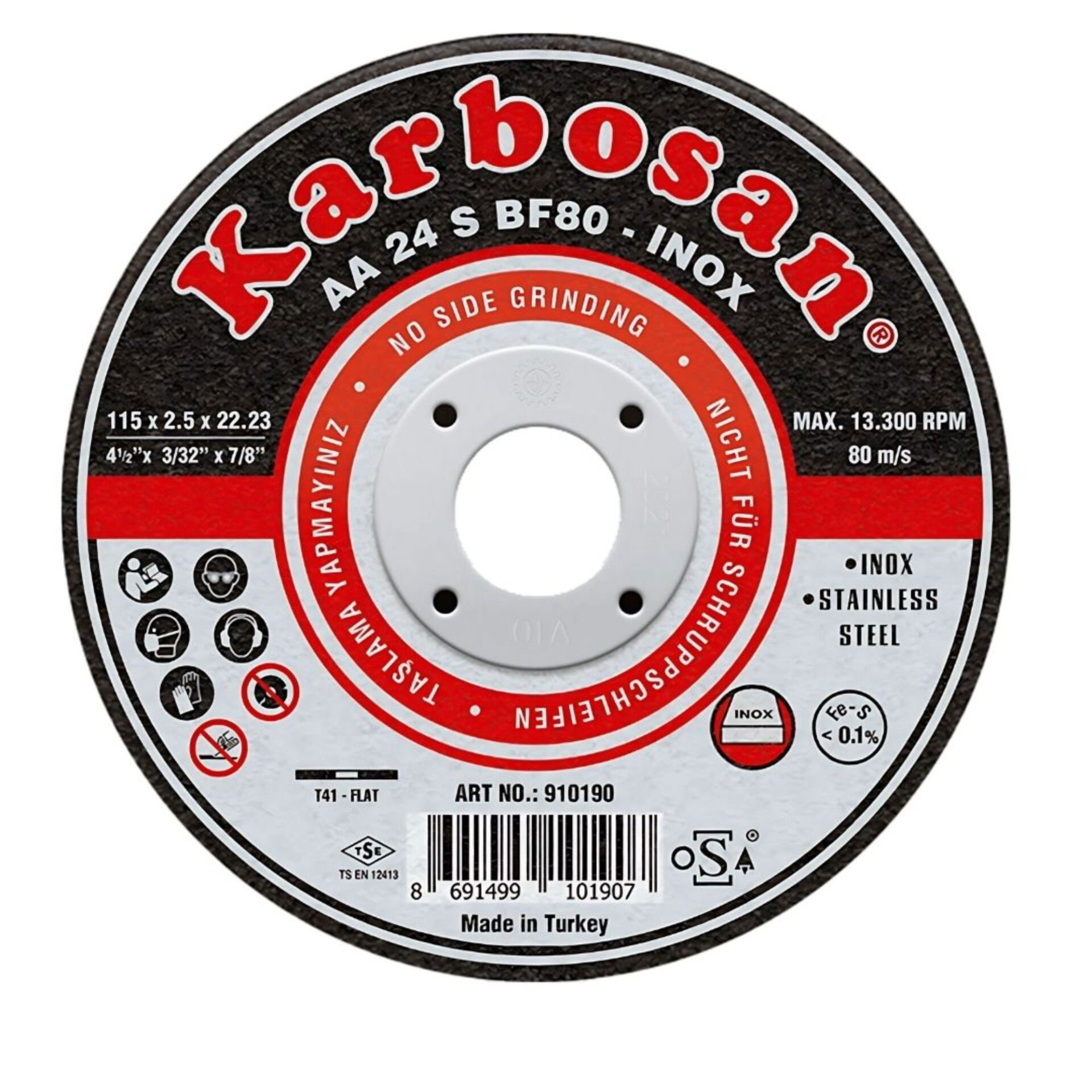 Karbosan İnox Kesici 115x2.5x22 - 50'li Paket