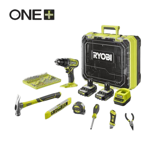 Ryobi RPD18-2C20TAH Akülü Darbeli Matkap Seti 18V 2.0 Ah Çift Akü