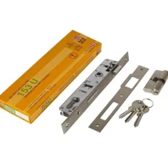 Kale 153 25 mm Silindirli Dar Tip Kilit Barel:Standart 62 Mm 3 Anahtar Ayna:23 Mm Nikel Düz