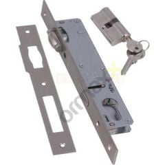 Kale 155 20 mm Makaralı Silindirli Dar Tip Kilit Barel:Standart 62 Mm 3 Anahtar Ayna:23 Mm Nikel Düz