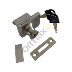 555 Cam Dolap Kilidi Çift Kapak Zamak DV-248 - 12'li Paket