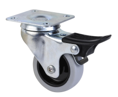 1334 Döner Tablalı Çift Bilyalı Frenli Teker Ø:50*20 mm 80'li Koli