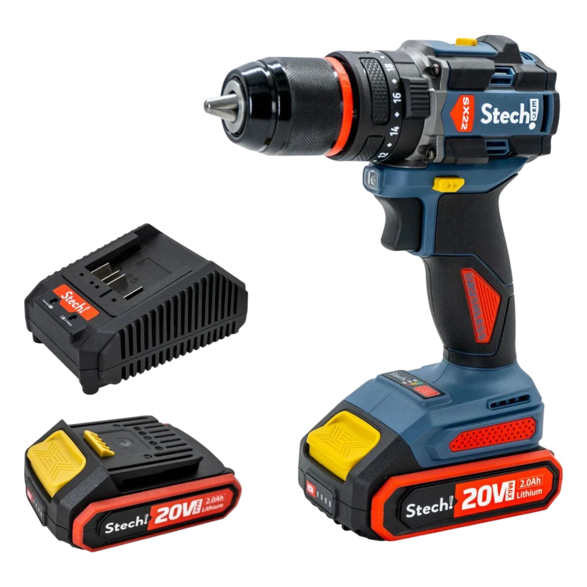 Stechend SX22 Darbeli Matkap 20V 2.0 Ah Çift Akülü