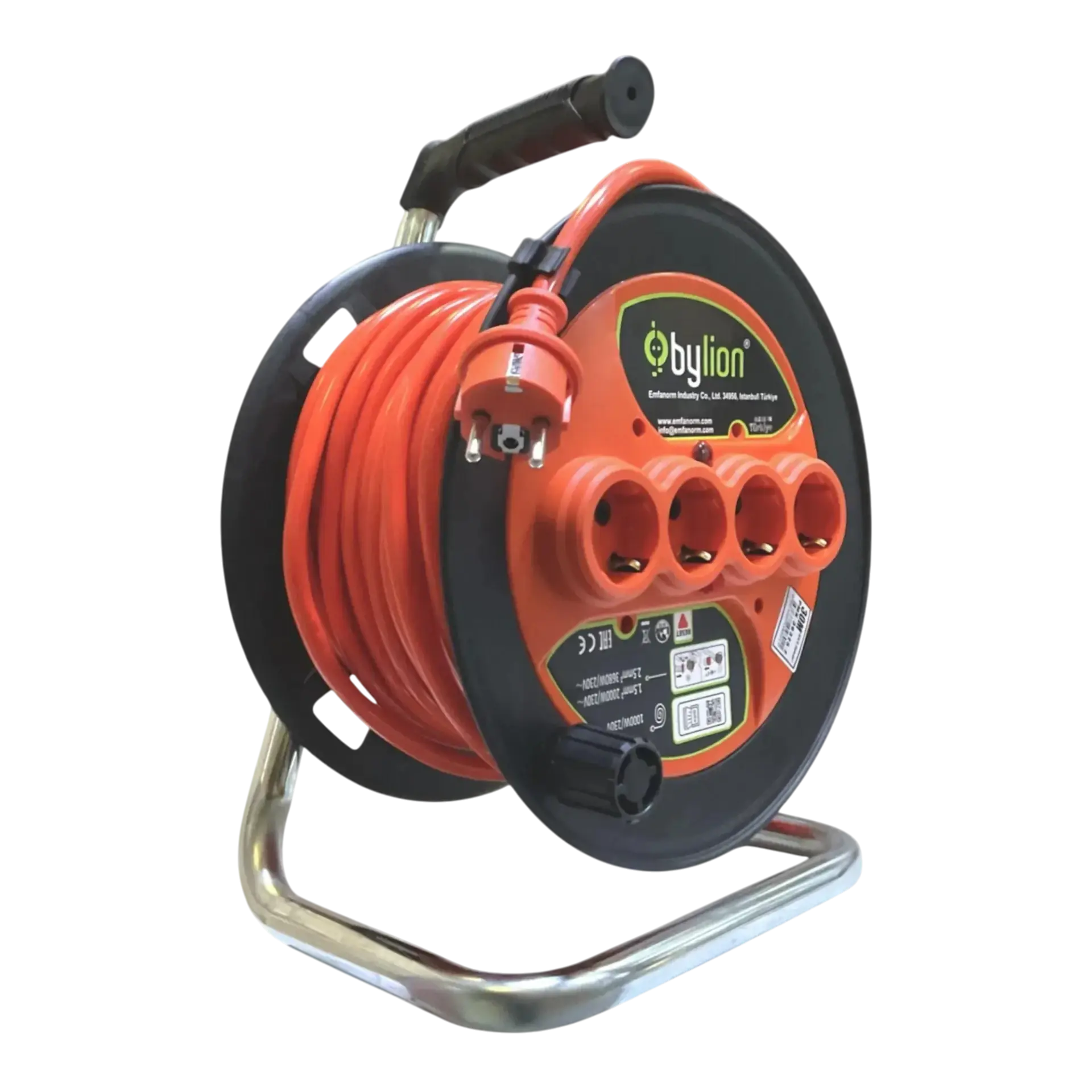 Bylion Seyyar Makara Kablo 3x2.5 mm 30 Mt PMK30325F