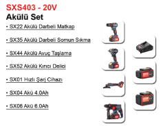 Stechend Akülü Set SXS403 20 V