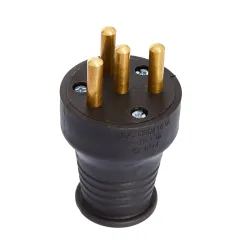 Bylion Trifaze Kauçuk Düz Erkek Fiş 3x25A - 25'li Paket