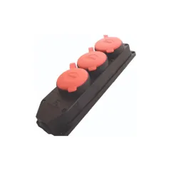Bylion Trifaze Kauçuk Priz Üçlü 3x25A - 8'li Paket