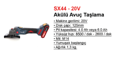Stechend SX44 20V Solo Akülü Avuç Taşlama