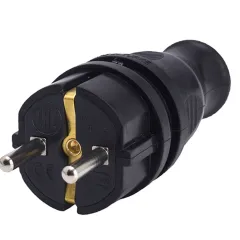 Bylion Monofaze Kauçuk Düz Erkek Fiş - 50'li Paket