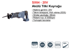 Stechend SX64 - 20V Solo Akülü Tilki Kuyruğu