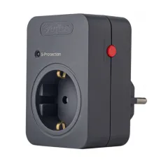 Bylion Şok ve Akım Korumalı Fiş Priz Siyah 720J - 5'li Paket