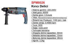 Stechend SPM8026 Kırıcı Delici Matkap 800W