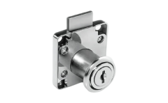 555 Kare Çekmece Kilidi Zamak DV-138.B Ø:18 mm - 12'li Paket